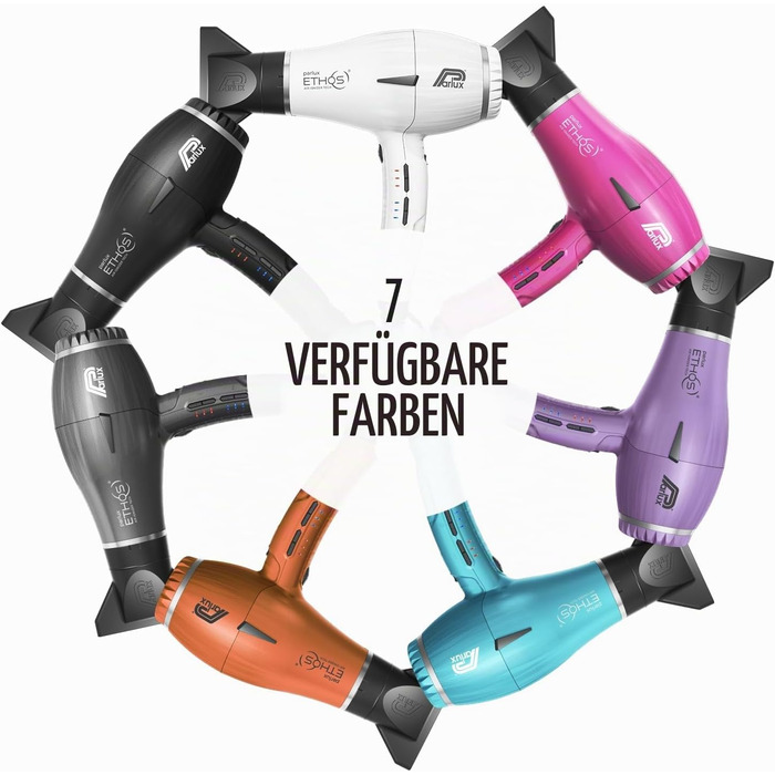 Професійний цифровий фен Parlux Ethos, Made in Italy, колір Titan Grey