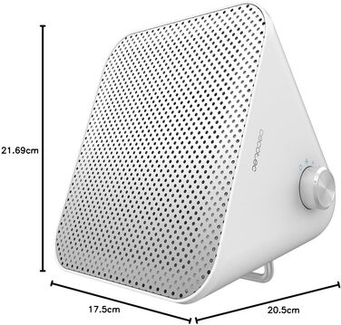 Настільний керамічний обігрівач Cecotec ReadyWarm 1500 Max, керамічний дизайн, білий, 1500 Вт, регульований термостат, 3 режими, площа обігріву 15 м, елегантний дизайн, безшумна робота, потрійна система безпеки, білий, 1500 Вт макс.