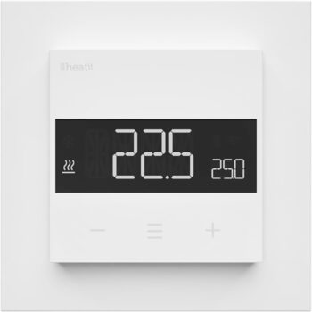 Кімнатний термостат Heatit Z-TRM6 Z-Wave Plus з EXT. Датчик для теплої підлоги електричний і водяний, ІЧ нагрів, колір білий RAL 9003