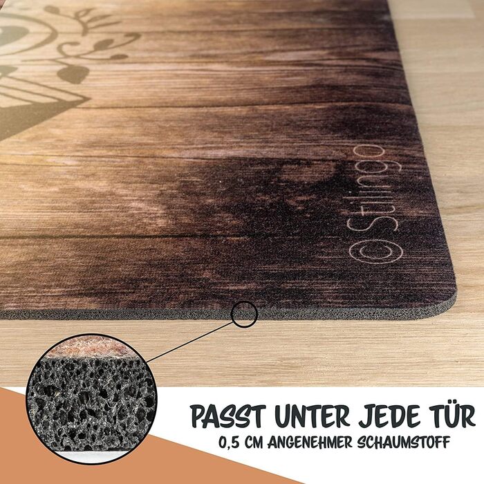 Килимок для внутрішніх дверей, килимок для вулиці, килимок для дверей, слоган &quotHome, Sweet Home&quot, килимок для вхідної зони, килимок Stilingo, килимок для вхідних дверей, 70 x 50 см