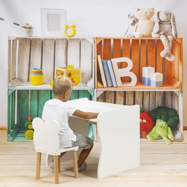 Маленький дерев&39яний стільчик для дітей, дитячий стілець/табурет/стілець, 52 x 25 x 25 см та висота сидіння 27 см, для дітей віком 3, 4, 5, 6, 7 років, натуральні дитячі меблі