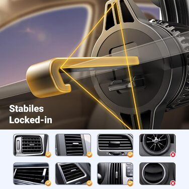 Тримач для мобільного телефону автомобільна вентиляція 360 поворотний тримач для мобільного телефону з міцним металевим гачком ком