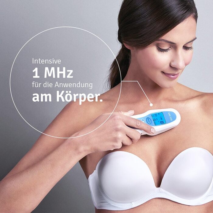 Ультразвуковий апарат UltraMed для домашнього використання - Косметичний ультразвук для тіла та обличчя з частотою 1 МГц та 3 МГц омолодження шкіри - лікування зморшок - плямиста шкіра - розтяжки - підтяжка шкіри