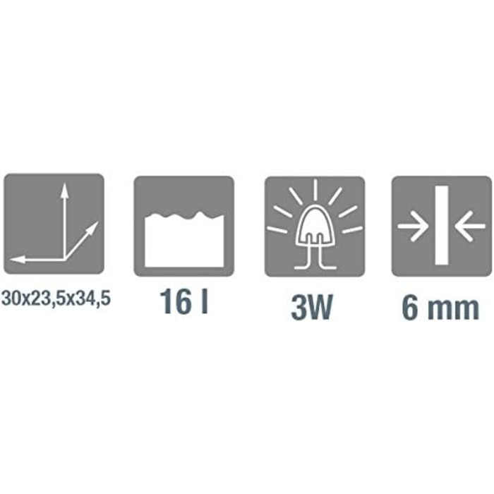 AMTRA LAGUNA LED 30 - 18 літровий скляний акваріум з кришкою, в т.ч. світлодіодне освітлення і фільтр, 30 x 23.5 x 34.5 см, чорний