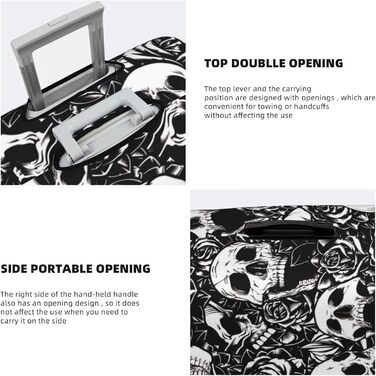 Чохол для валізи Totenkopf, міцний захист для багажу розміром 45.7-81.3 см, XL, чорний