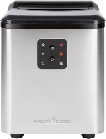 Машина для приготування кубиків льоду ProfiCook Кубики льоду за 10 хвилин до 12 кг льоду за 24 години Машина для виробництва кубиків льоду 2 розміри кубиків льоду Резервуар для води 1,5 л Швидке виробництво в т.ч. совок для льоду ПК-EWB 1253