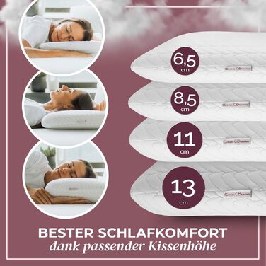 Подушка для шиї з піни з ефектом пам&39яті - Підтримуюча подушка для шиї 67x35x6,5 см - Зручна та ергономічна подушка для тих, хто спить на животі - Ортопедична подушка - Ідеально підходить для підковдр 40x80 см, висотою 6,5 см