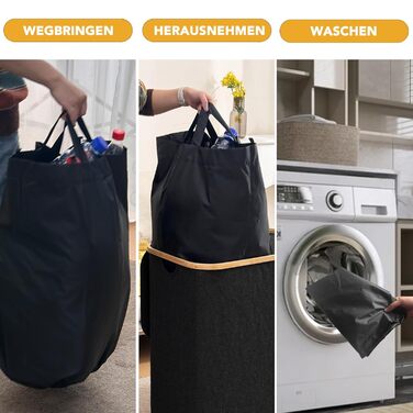 Контейнер для депозитних пляшок 2 відділення, депозитний контейнер 140 л, контейнер для порожніх пляшок і скла з отвором вкл. 2 мі