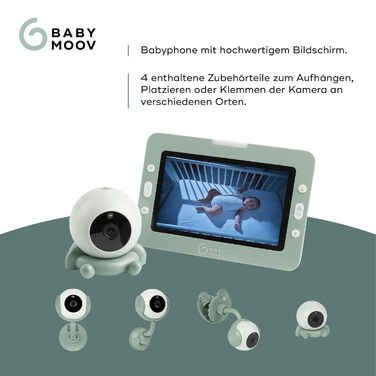 Монітор Babymoov з камерою YOO GO PLUS HD, 5&39 дисплей у HD якості 720px, 8 годин автономної роботи, Sleep Technology