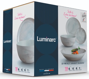 Сервіз Luminarc Diwali Marble Granit, 19 предметів (6582600)