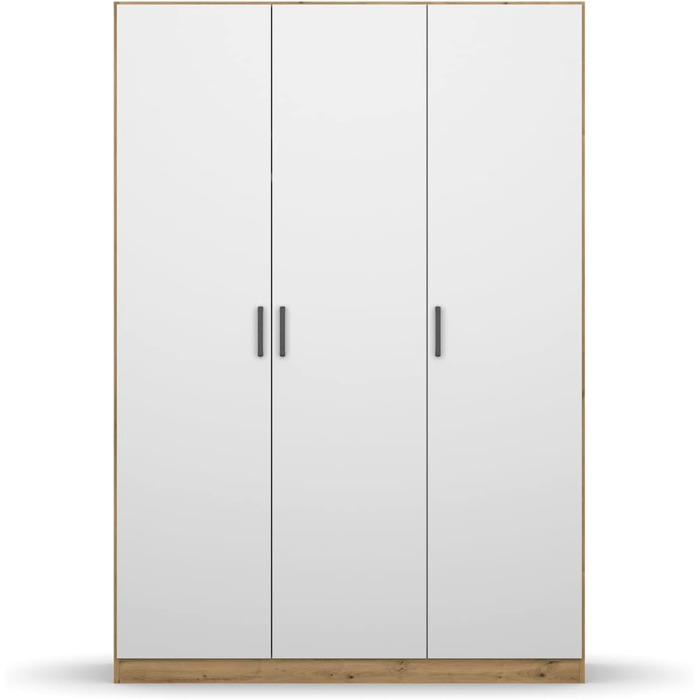 Універсальна шафа Rauch Furniture з розсувними дверима, білий/дуб ремісничий, 3-дверна, вкл. 8 полиць, ШxВxГ 47x39x41 см