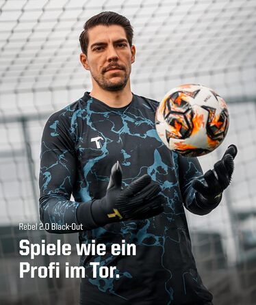 Професійні воротарські рукавички T1TAN чоловічі, Rebel, розміри 6-11, багато кольорів, воротарські рукавички для дорослих, воротарські рукавички для дітей, футбольні воротарські рукавички для дітей, дорослих та дітей 10 Rebel 2.0 Black-Out