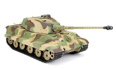 Радіокерований танк Королівський тигр (Knigstiger) Henschel, масштаб 116, Heng Long. Сталеві шестерні, дим-ефект, звук 2.4GHz V7.0
