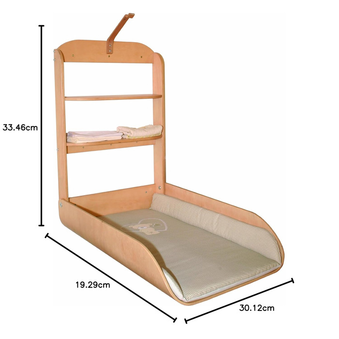 Настінний пеленальний столик nature - складна пеленальна стійка з вигнутого дерева пеленальний килимок Liebhabr - легке настінне к