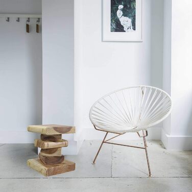 Табурет для книг, приставний столик, підставка для квітів, колонний стілець, тумбочка біля ліжка, квіткова колона (13435 - висота 31 см)