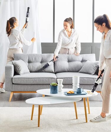 Вертикальний пилосос (компактний, керування однією кнопкою, циліндрична конструкція, цифровий двигун, світлодіодні індикатори, вкл