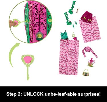 Лялька та аксесуари, Garden Mysteries Venus McFlytrap з чарівним гардеробом та понад 19 сюрпризами для чаювання, такими як одяг, HYT75