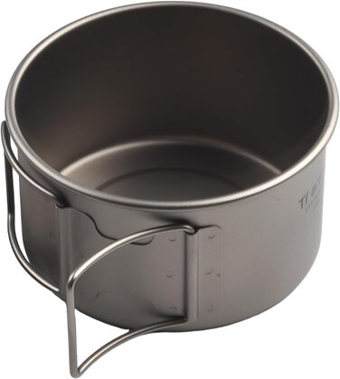 Кемпінгова миска зі складною ручкою, 450 мл або 600 мл, легкий, нержавіючий, безпечний для харчових продуктів посуд для походів, подорожей з рюкзаком та пікніків (миски 450 мл з 600 мл без ручки)