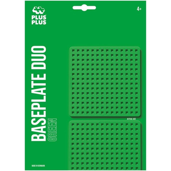 Набір конструктора Plus-Plus Mini 600 деталей Basic та 2 базові пластини 12x12 см (сірі), Duo Pack