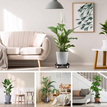 Рослинний валик круглий Ø 40-54см вантажопідйомність 200 кг, рослинний валик на відкритому повітрі з колесами, що обертаються на 3