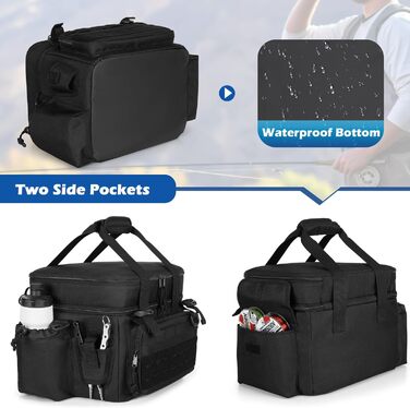 Рибальська сумка DSLEAF для снастівних ящиків 3500/3600 (лише сумка), м&39яка сумка для снастей з водонепроникним дном та ремінцями для тримання вудок для морської або прісноводної риболовлі