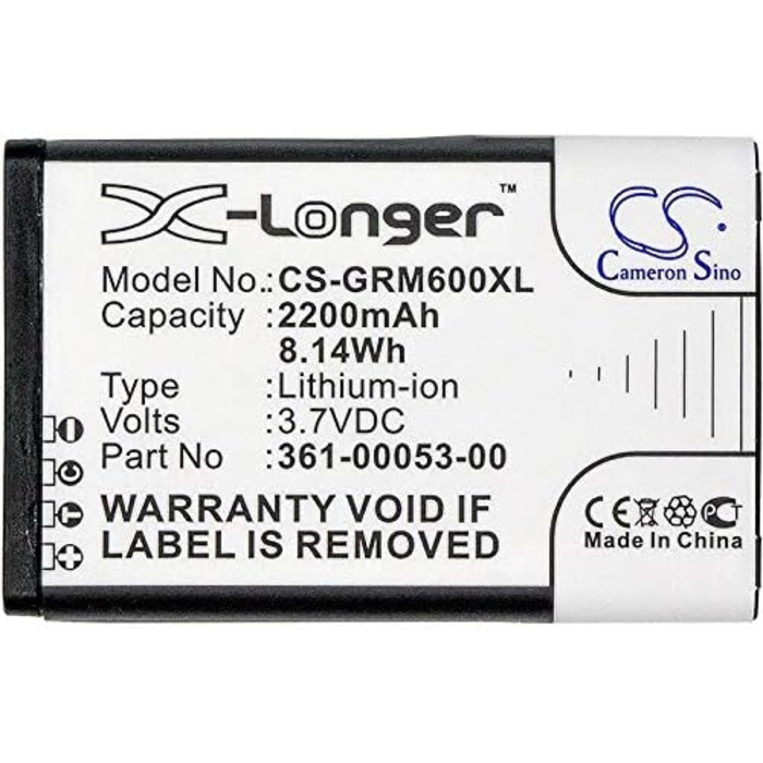 Акумулятор TCTK 2200 мАг сумісний з Garmin Alpha 100, Alpha 200, 200i, 300, 300i, Montana 600, Montana 600T, 600t Camo, 650, 650T, 680, FBA