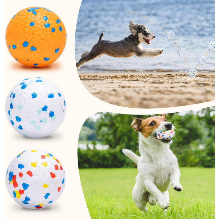 Для великих, середніх, маленьких собак і цуценят, Ø 6,3 см, 3 Pack Dog Toy Ball, Durable Dog Toy Tennis Balls for Agressive Chewers, Dog Ball