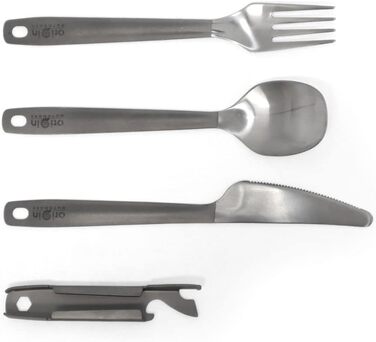 Унісекс Набір титанових столових приборів для дорослих німецької армії, різнокольоровий, один розмір