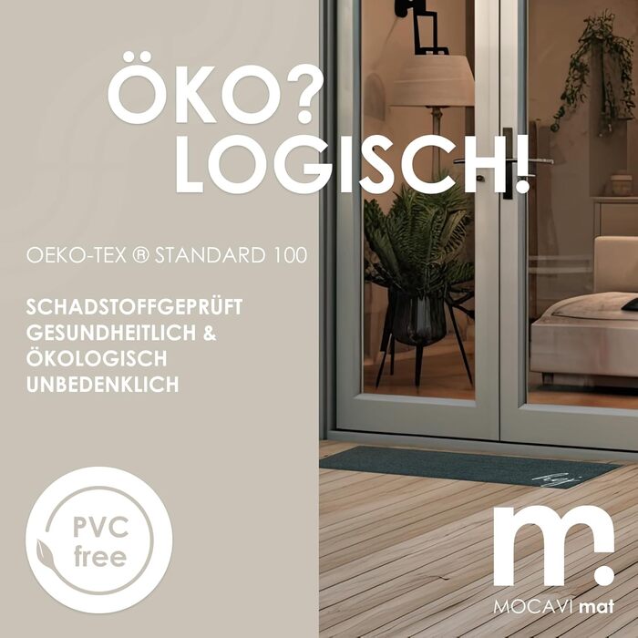 Килимок MOCAVI для взуття, паркування для взуття 30x100 см, що прається, теплого сірого кольору, Hej Scandi килим для взуття, довгий, вузький, без взуття, декоративна зона для приміщень, вулиці, килимок, для передніх дверей, багажника 30x100 см без бордюр