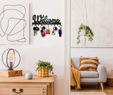 Дошка для ключів SirHolder сучасна, гачок для ключів Welcome Home, настінна підставка для ключів, вішалка для ключів з 10 гачками,
