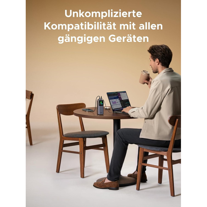 Зовнішній акумулятор UGREEN Nexode 20000 мАг, швидка зарядка 165 Вт, висувний кабель 65 см, сумісний з iPhone серії 17/16/15, Galaxy S25 Ultra, MacBook, ноутбуком Dell та іншими