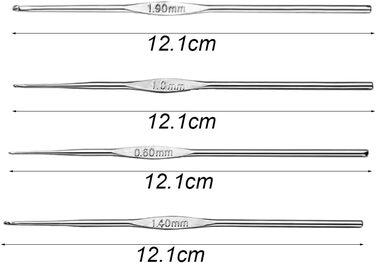 Набір гачків, 4 спиці з нержавіючої сталі, туніський гачок, для початківців або професіоналів