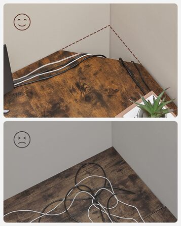 Стіл VASAGLE, Г-подібний комп'ютерний стіл, 138 x 138 x 76 см, кутовий стіл з 2 полицями, компактний офісний стіл, ігровий, домашн