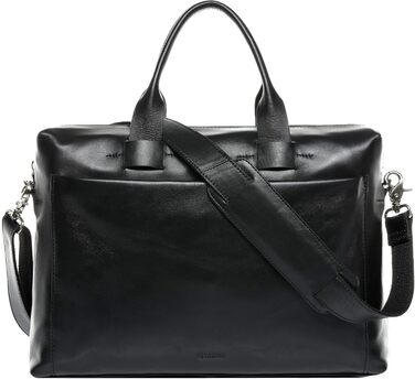 Велика сумка для ноутбука з натуральної шкіри - 15.4-дюймовий ноутбук ділова сумка Troy - сумка через плече портфель з відділенням