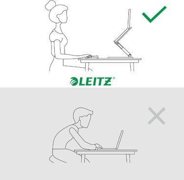 Регульована підставка для ноутбука, 13-15, з 6 комбінаціями кута та висоти, виготовлена з 80 переробленого пластику, компактна, 100 придатна до переробки, темно-сіра, 64240089