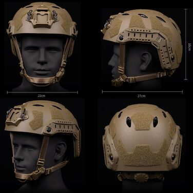 Тактичний шолом Fast SF High Cut, версія з піскоструминним покриттям, слоти для ремінця для навушників, отвори для підключення запасної маски, шоломи для страйкболу CS, чорний