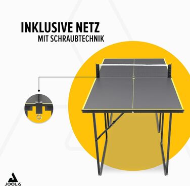 Тенісний стіл JOOLA середнього розміру, темно-сірий