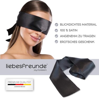 Секс-іграшка з зав&39язаними очима для пар - Красива еротична маска для очей з атласу I Маска з зав&39язаними очима для бондажу, чорна