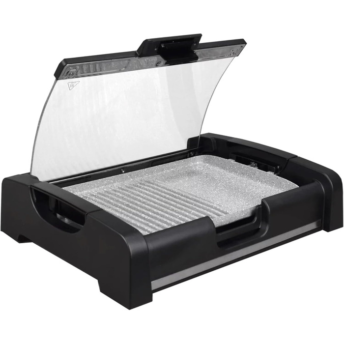 Настільний гриль Syntrox Germany Strivasa з керамічною пластиною для гриля, електричний гриль 2200 Вт, контактний гриль, електричний настільний гриль, зручний, 6 кілограмів, нековзні гумові ніжки