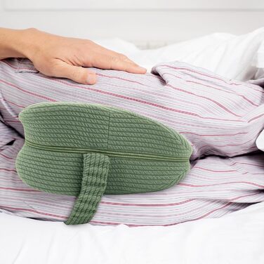 Подушка для коліна, ортопедична подушка для ніг з піни з ефектом пам&39яті при болю в стегнах, ішіасі, болю в ногах, болю в колінах, подушка для ніг вагітних для сну на боці, зелена