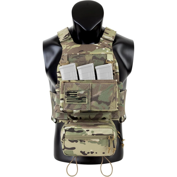 Низькопрофільний страйкбольний жилет регульований MOLLE Plate Carrier Грудний протектор