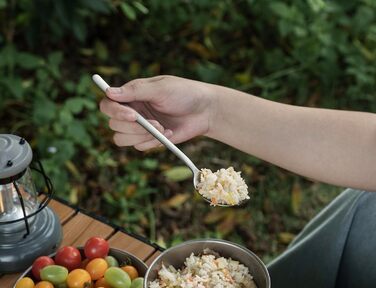 Набір титанових столових приборів для кемпінгу, вулиці з довгою ручкою, ложка, виделка, ніж, універсальний металевий посуд, щоденне використання, дорожнє начиння Ti1055T Ti1055t Набір ложок, виделок та ножів