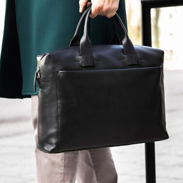 Велика сумка для ноутбука з натуральної шкіри - 15.4-дюймовий ноутбук ділова сумка Troy - сумка через плече портфель з відділенням
