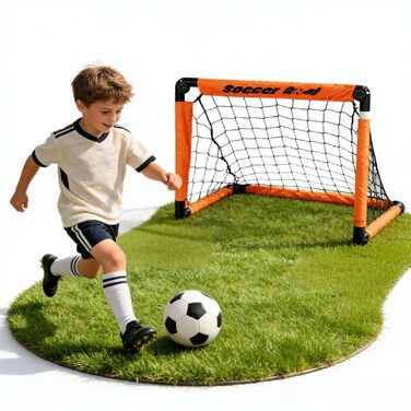 Дитячі футбольні ворота, складні футбольні ворота 60x45 см з м&39ячем та повітряним насосом, маленькі футбольні ворота для дітей у саду, портативний комплект футбольних воріт для використання в приміщенні та на вулиці