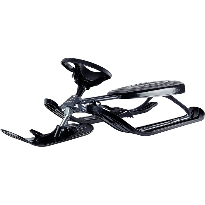 Санки STIGA Snowracer Racing Toboggan Curve Steering Sled для дітей від 7 років, сірі