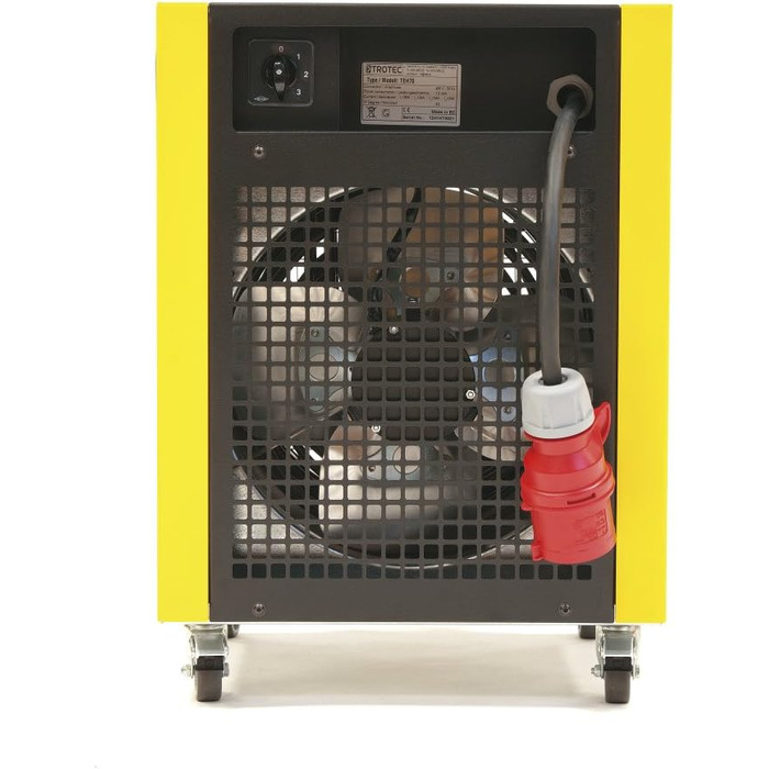 Електричний обігрівач TROTEC TEH 70, будівельний обігрівач потужністю 12 кВт, міцне захисне покриття, надзвичайно зручна конструкція в обслуговуванні