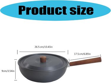 Портативна сковорода з алюмінієвого сплаву, дерев&39яна ручка, для кемпінгу, пікніків, каструль, знімна, посуд для приготування на відкритому повітрі, легка, антипригарне покриття