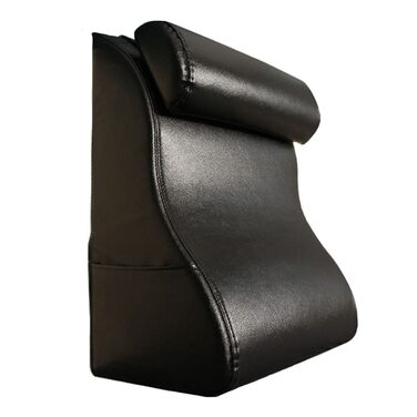 Подушка для спинки узголів&39я ліжка, диванна подушка, опорна подушка для спини, поперекова подушка, опорна подушка для спинки ліжка, дивана, подушка для читання, шкіряна губчаста клиноподібна подушка для літніх чоловіків, чорна - 553060 см