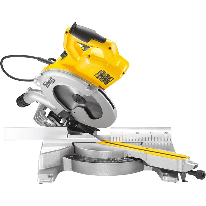 Панельна пила Dewalt 250 мм DWS778 (1850 Вт, регулювання косинки 50 вліво і вправо, максимальна глибина різання 85 мм, розміри пил