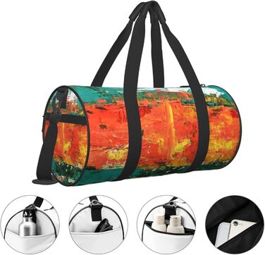 Спортивна дорожня сумка, зелено-помаранчево-жовта, абстрактний малюнок, для чоловіків та жінок, сумка-мішок, спортивна сумка